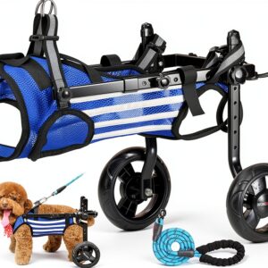 Lokshun Dog Wheelchair Lightweight Aluminum Reflective Small-0