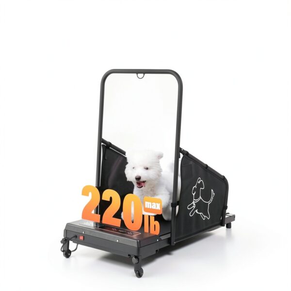 Afqxf Dog Treadmill Adjustable Height Portable Wheeled-2