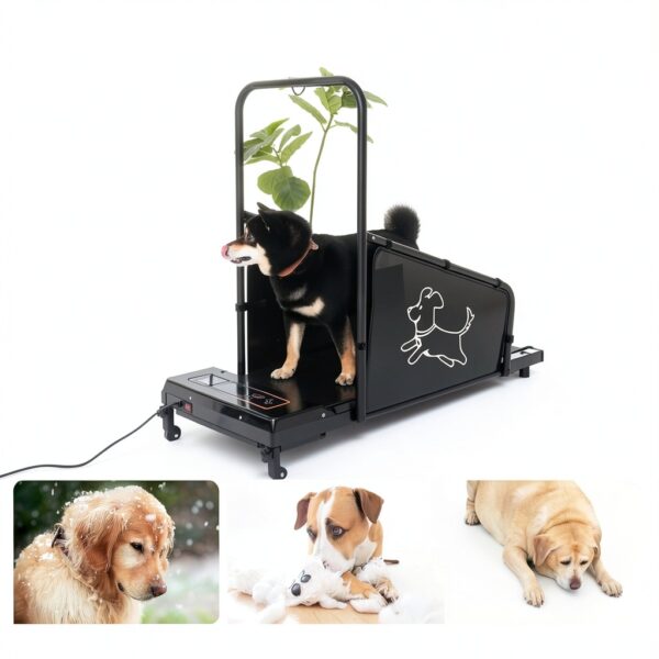 Afqxf Dog Treadmill Adjustable Height Portable Wheeled-1