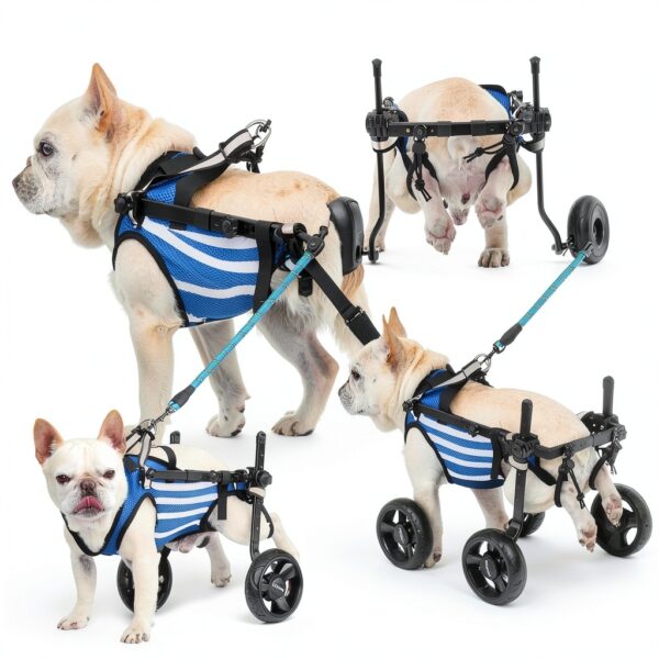 Lokshun Dog Wheelchair Lightweight Aluminum Reflective Small-7