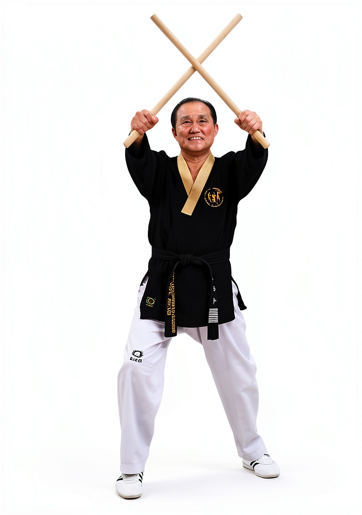 Installing Taekwondo Martial Arts Book English Language Print Replica on a wooden desk