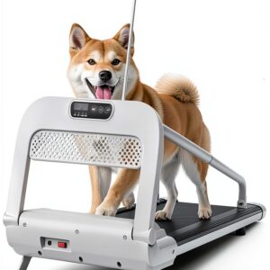 KWOJU Dog Treadmill Foldable Stainless Steel Pet Exercise-0