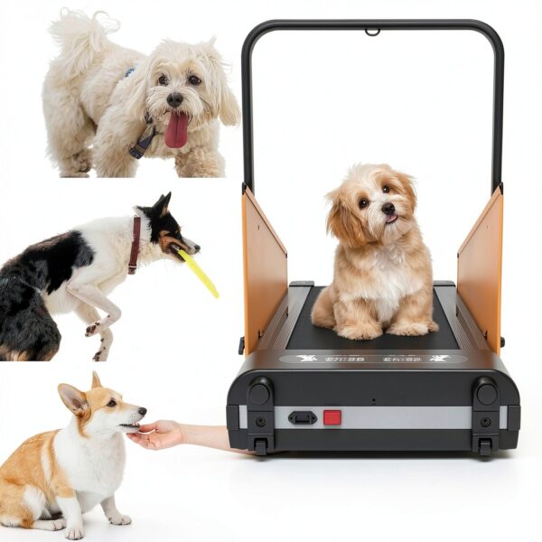 KDSOM Dog Treadmill Foldable Orange Small Medium Pet-2
