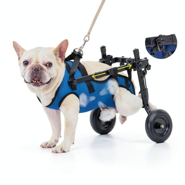 NASOFIR Dog Wheelchair Small Pet Mobility Aid Adjustable-3