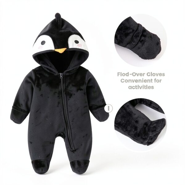 JiAmy Baby Snowsuit Polar Fleece Unisex Winter Outfit-2