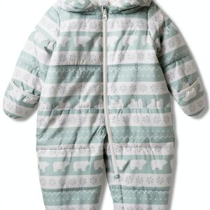 Carters Baby Snowsuit Water Resistant Fleece Lined Hood-0
