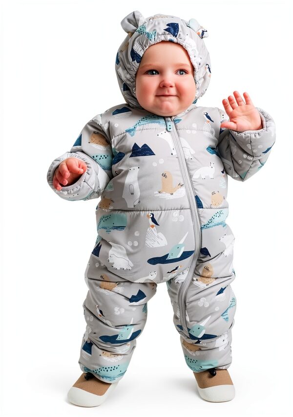 Twinklebelle Baby Snowsuit Waterproof Insulated Sherpa Lined-1