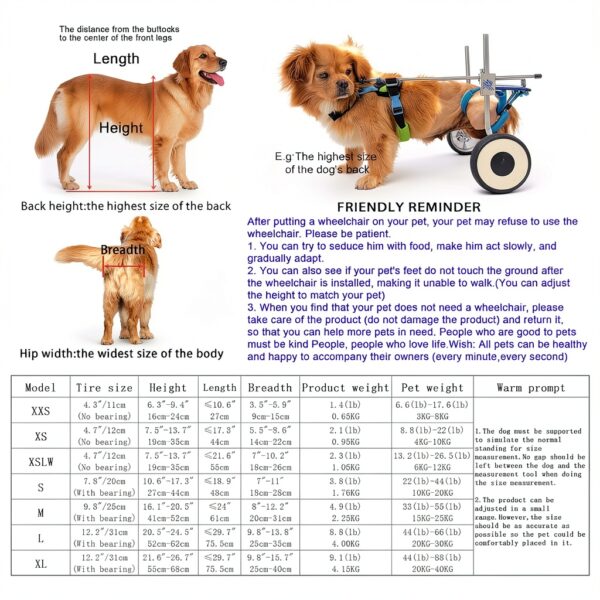 HobeyHove Pet Wheelchair Adjustable Aluminum Dog Stroller-1