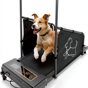 Afqxf Dog Treadmill Adjustable Height Portable Wheeled-0