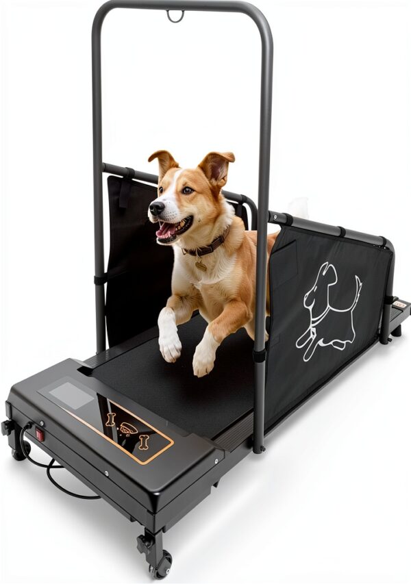 Afqxf Dog Treadmill Adjustable Height Portable Wheeled-0