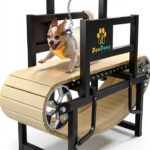 PawPaws Dog Treadmill Manual Portable Carbon Steel Black-0