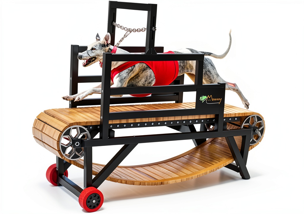 TOYMOMMY dog treadmill in a home setting with a dog using it