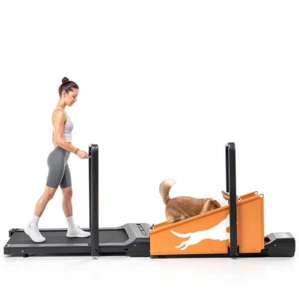 KDSOM Dog Treadmill Foldable Orange Small Medium Pet-4