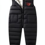 Generic Baby Fleece Snowsuit Winter Warm Jumpsuit Bear Hood-0
