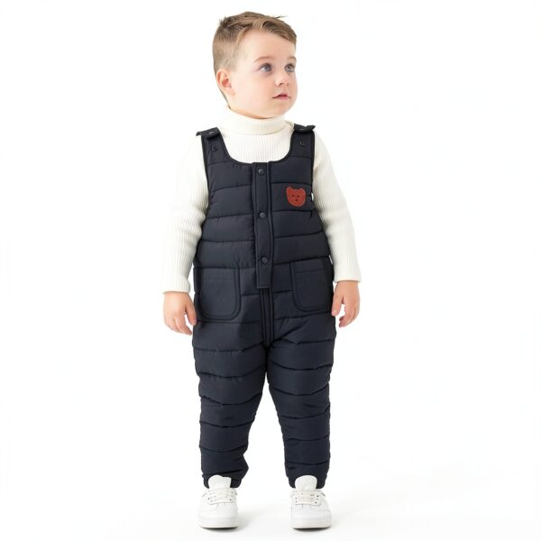 Generic Baby Fleece Snowsuit Winter Warm Jumpsuit Bear Hood-4