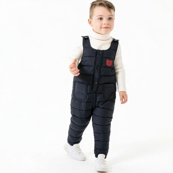Generic Baby Fleece Snowsuit Winter Warm Jumpsuit Bear Hood-2