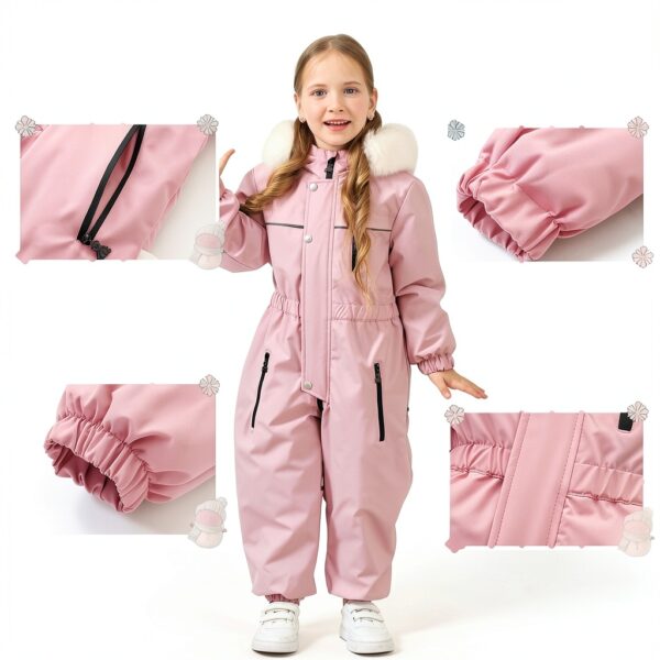 AiWMGL Toddler Snowsuit Waterproof Warm Winter Coat Boys-4