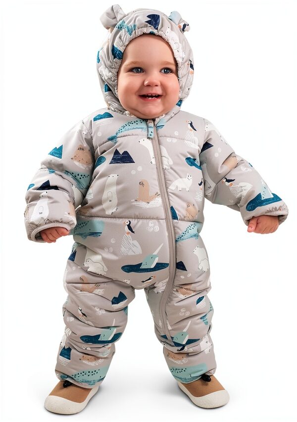 Twinklebelle Baby Snowsuit Waterproof Insulated Sherpa Lined-0