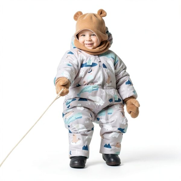 Twinklebelle Baby Snowsuit Waterproof Insulated Sherpa Lined-3