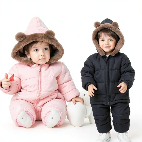 AiWMGL Baby Snowsuit Winter Warm Jumpsuit Soft Fabric-5