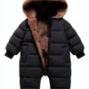 AiWMGL Baby Snowsuit Winter Warm Jumpsuit Soft Fabric-0