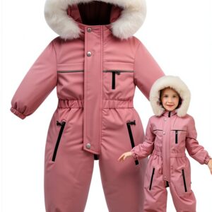 AiWMGL Toddler Snowsuit Waterproof Warm Winter Coat Boys-0