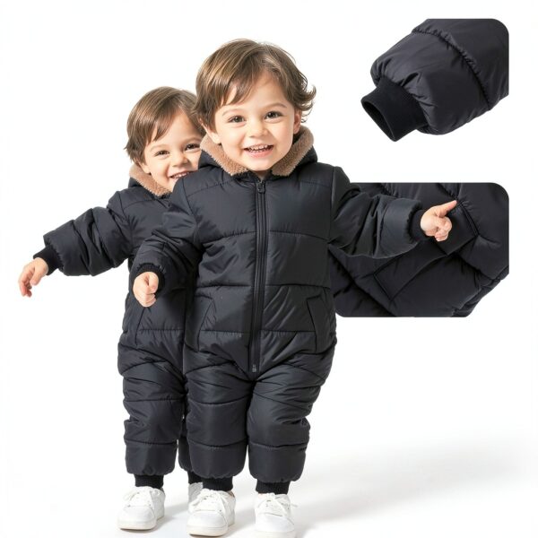 AiWMGL Baby Snowsuit Winter Warm Jumpsuit Soft Fabric-4