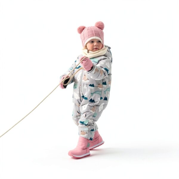 Twinklebelle Baby Snowsuit Waterproof Insulated Sherpa Lined-5