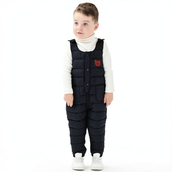 Generic Baby Fleece Snowsuit Winter Warm Jumpsuit Bear Hood-1