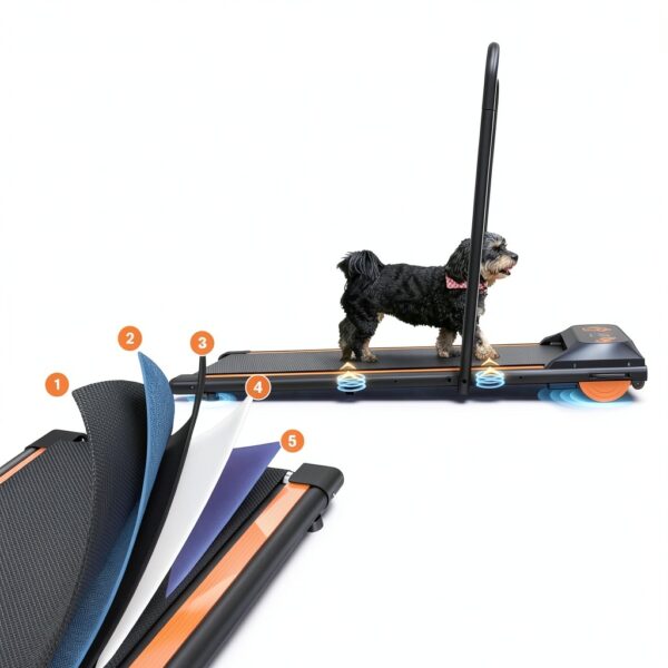 Ternewby Dog Treadmill Black Compact Design Adjustable Speed-2