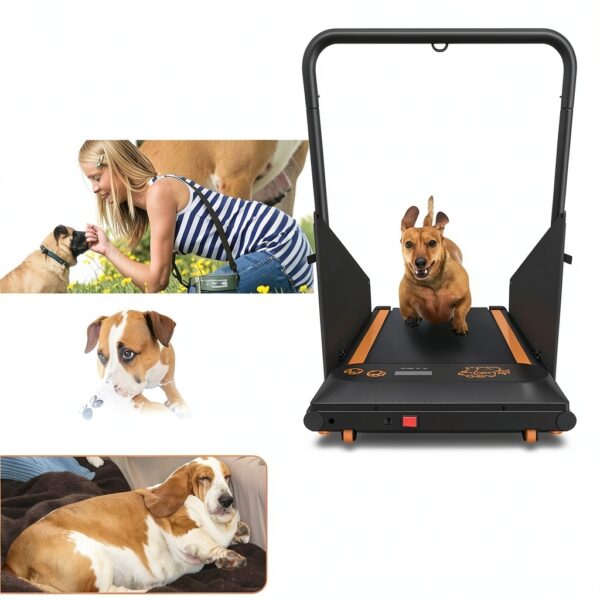 Ternewby Dog Treadmill Black Compact Design Adjustable Speed-1