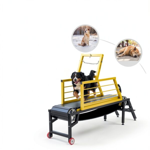 POOAMY Dog Treadmill Large Dogs Carbon Steel Adjustable-2