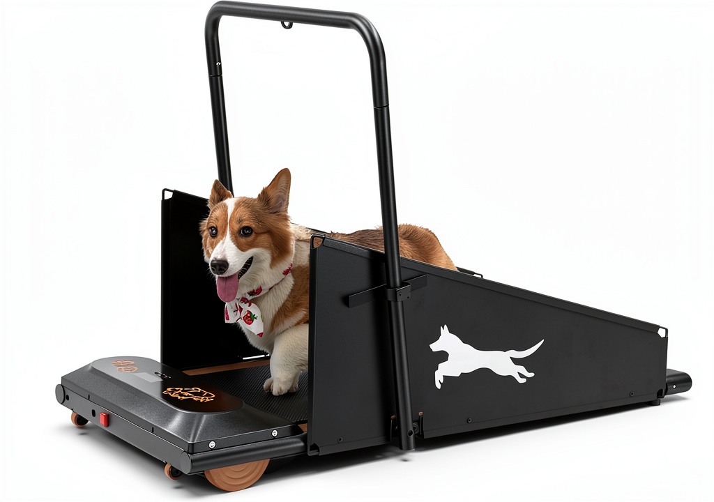 Beuiosda dog treadmill in use by a medium-sized dog