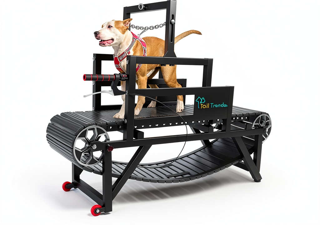 TailTrends dog treadmill in a home setting with a dog using it