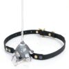 Sexchemist Silicone Leather Gag 1.58in Adjustable-7