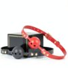 Sexchemist Silicone Leather Gag 1.58in Adjustable-1