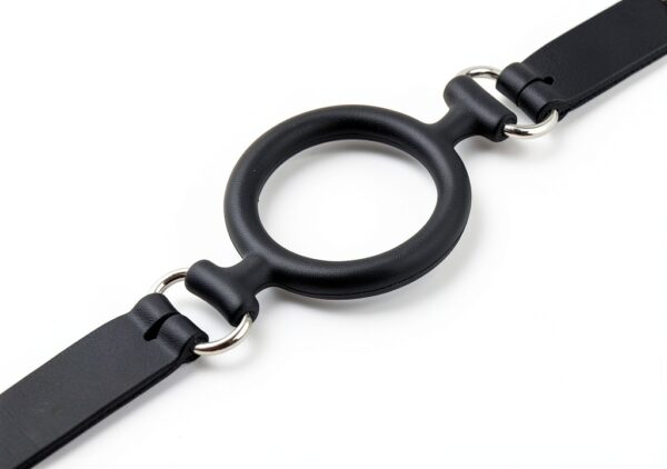 Sexbaby Open Mouth Gag Silicone Leather Adjustable-3