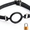 Sexbaby Open Mouth Gag Silicone Leather Adjustable-0