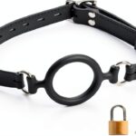 Sexbaby Open Mouth Gag Silicone Leather Adjustable-0