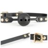 Sexchemist Silicone Leather Gag 1.58in Adjustable-4