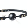 Sexchemist Silicone Leather Gag 1.58in Adjustable-5