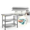 VEVOR Outdoor Food Prep Table Stainless Steel Undershelves-5