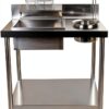 Stainless Steel Fried Chicken Breading Station Subiudzzh 25kg Table-2