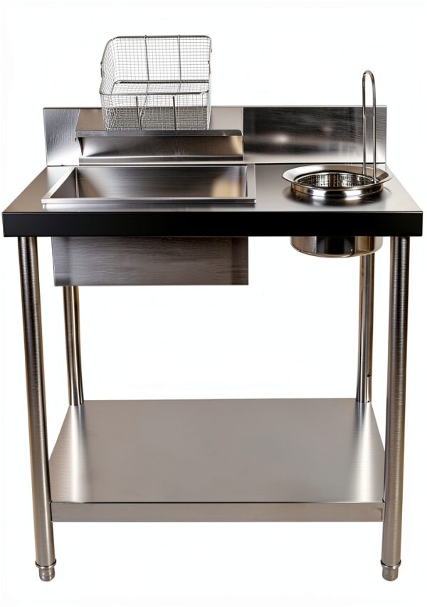 Stainless Steel Fried Chicken Breading Station Subiudzzh 25kg Table-2
