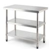 VEVOR Outdoor Food Prep Table Stainless Steel Undershelves-7