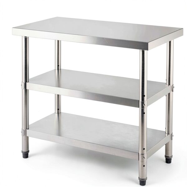 VEVOR Outdoor Food Prep Table Stainless Steel Undershelves-7