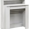 Modern Expandable Dining Table White HKBOREVO SMT-CT008W with Storage-4