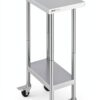 VEVOR Stainless Steel Prep Table, 24 x 15 x 35 Inch, 440lbs Load Capacity Heavy Duty Metal Worktable with Backsplash Adjustable Undershelf & 4 Casters, Commercial Workstation for Kitchen Restaurant-0