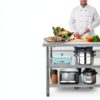 VEVOR Outdoor Food Prep Table Stainless Steel Undershelves-3