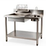 Stainless Steel Fried Chicken Breading Station Subiudzzh 25kg Table-0